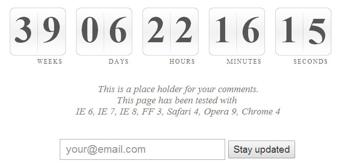 jQuery Countdown Plugin